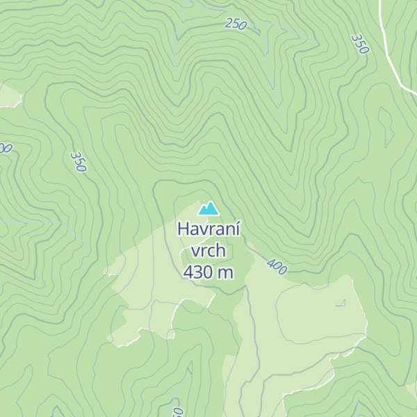 Map of Havraní vrch