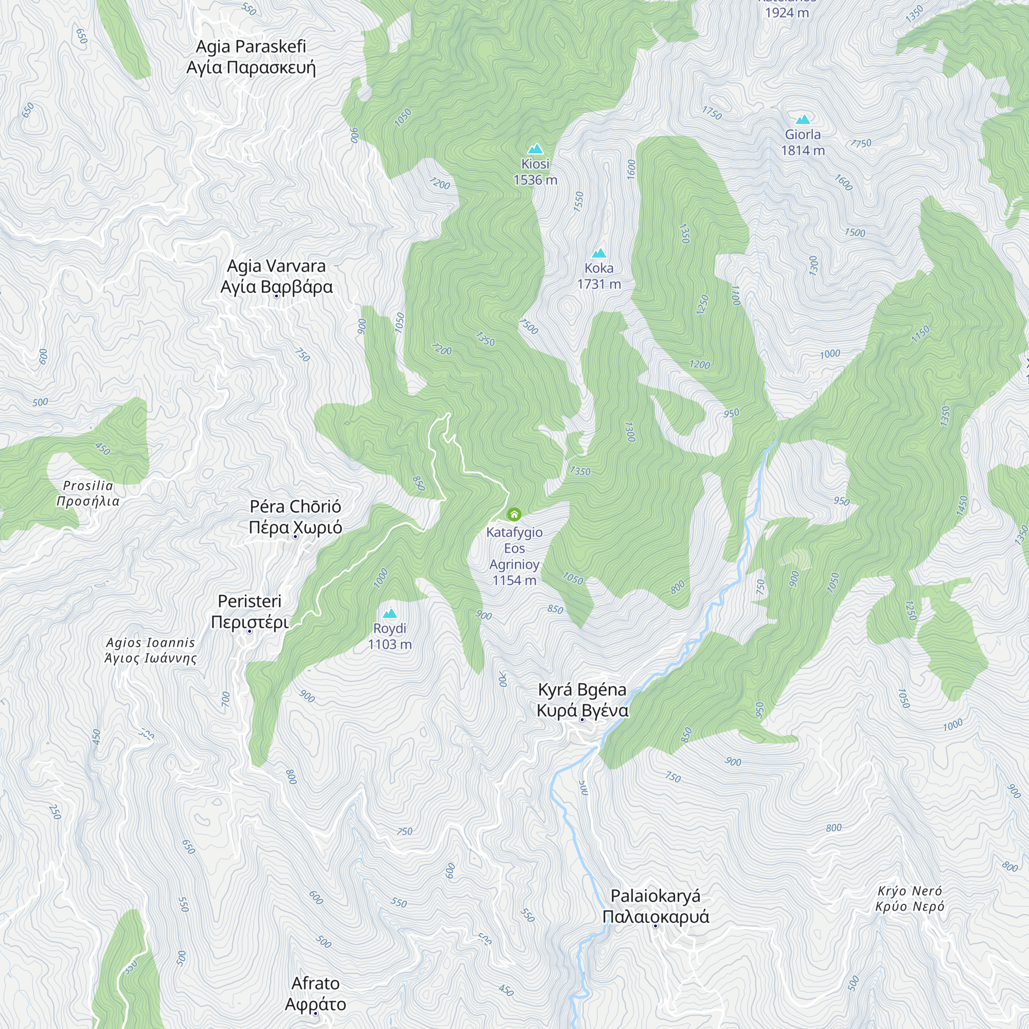 Katafygio Eos Agrinioy map