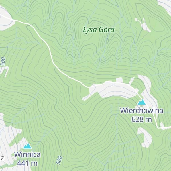 Map of Łysa Góra