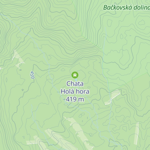 Map of Chata Holá hora
