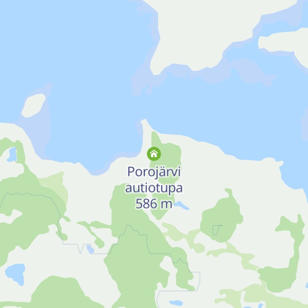 Map of Porojärvi autiotupa