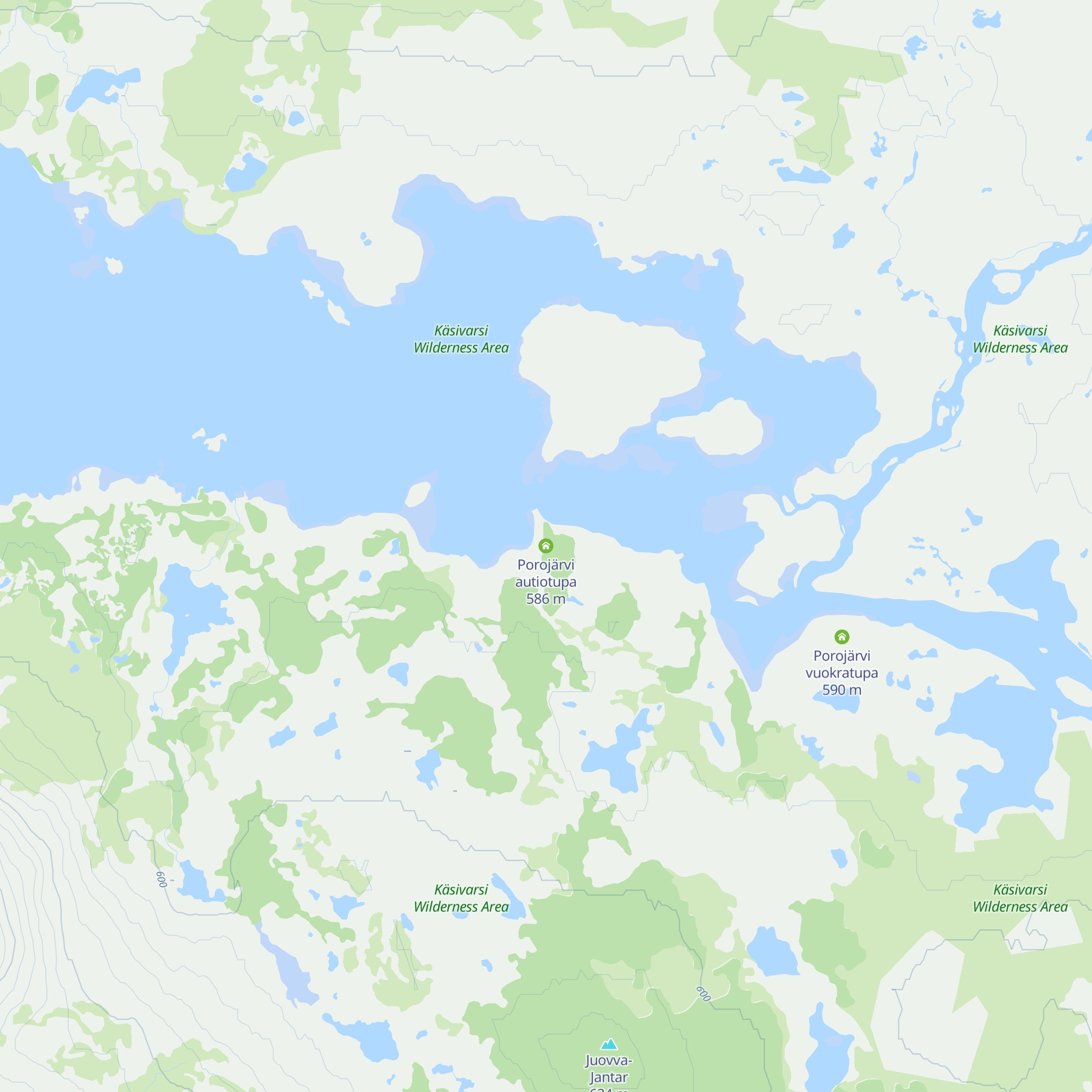 Porojärvi autiotupa map