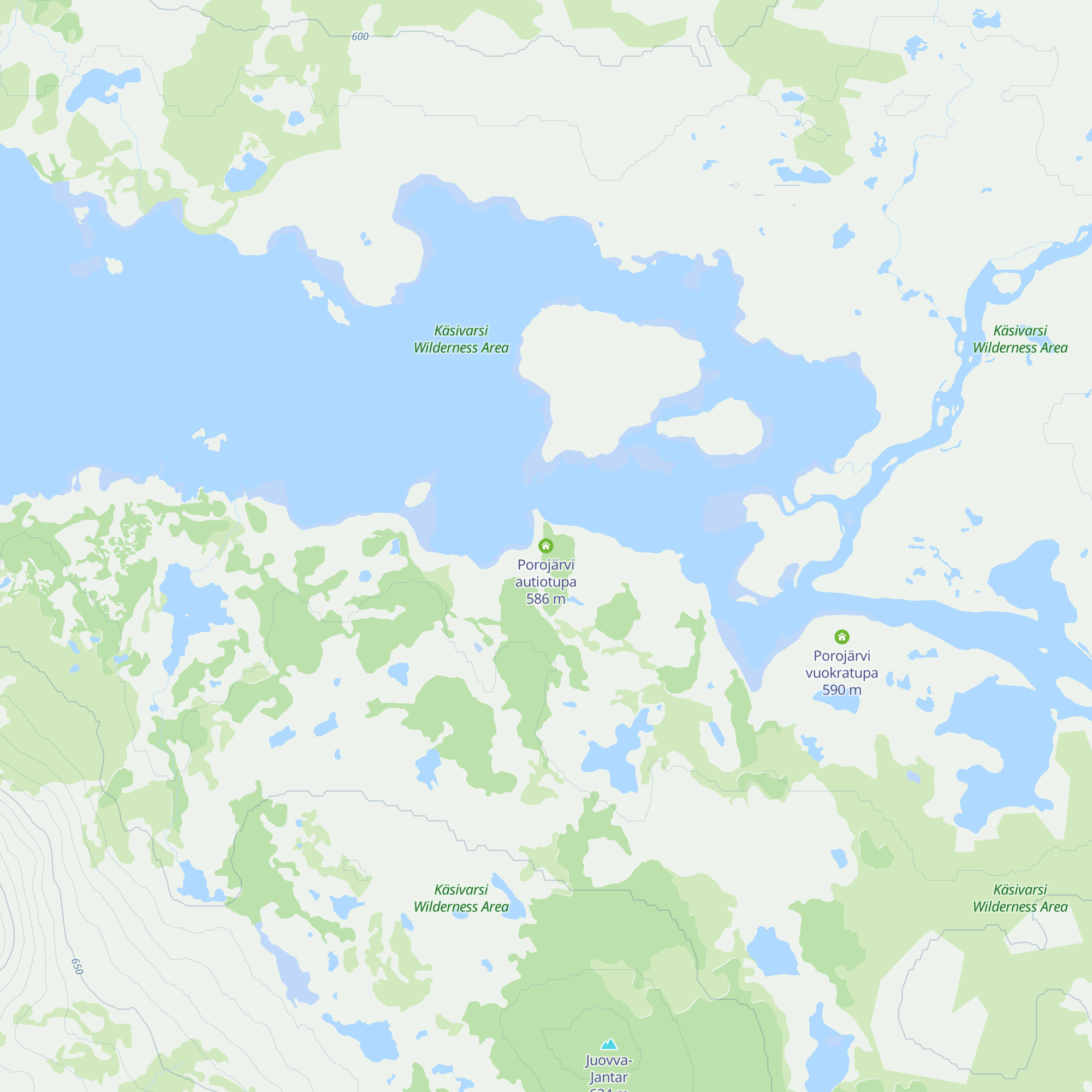 Porojärvi autiotupa map