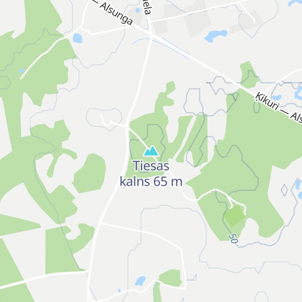 Map of Tiesas kalns