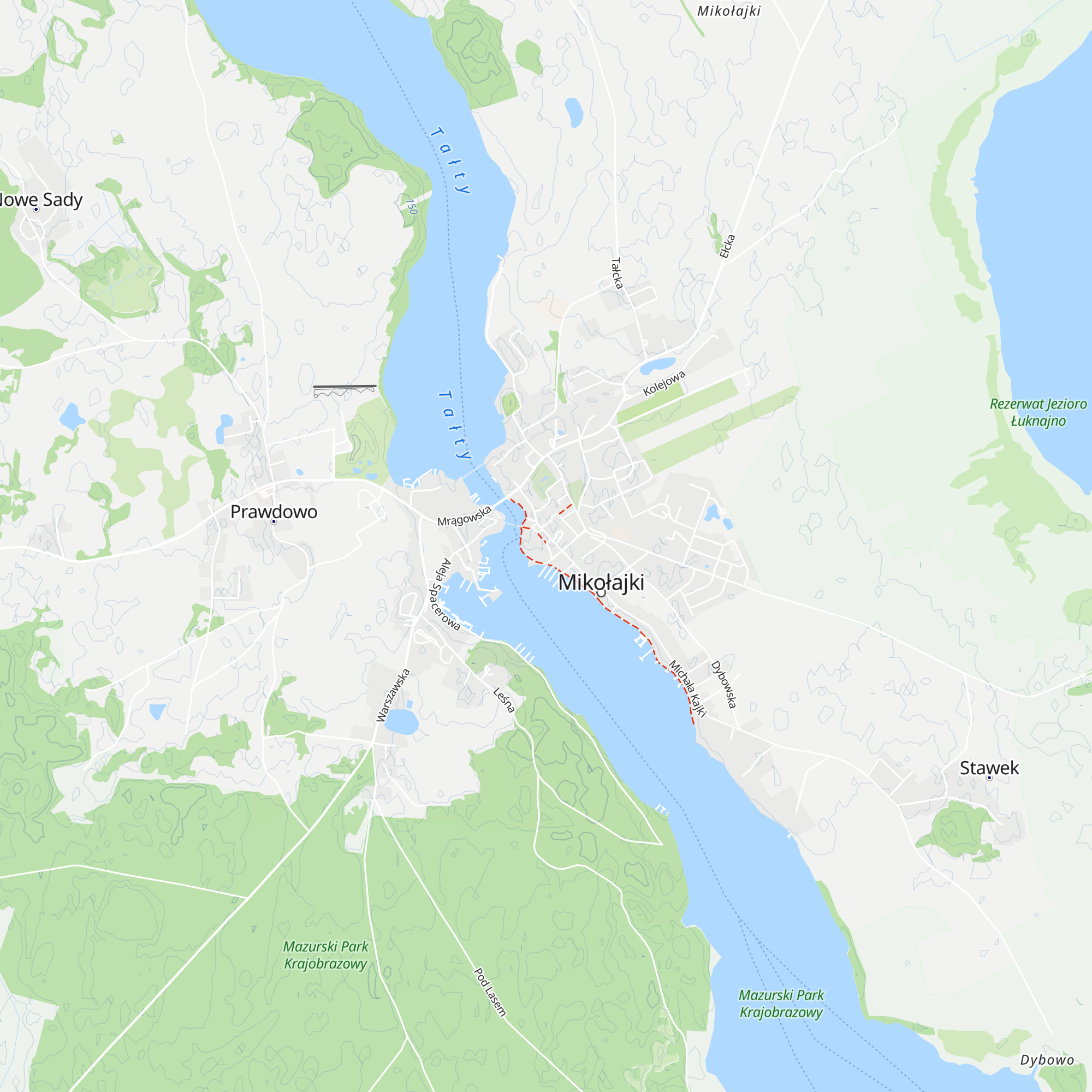 Informacja Turystyczna w Mikołajkach map