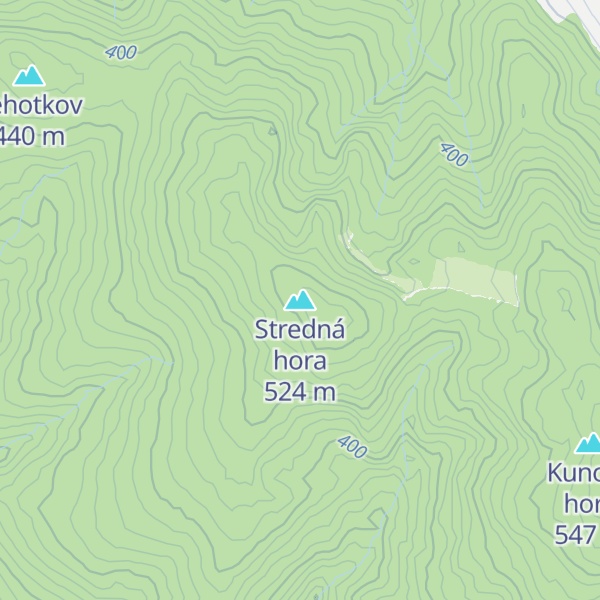 Map of Stredná hora