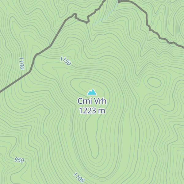 Map of Crni Vrh