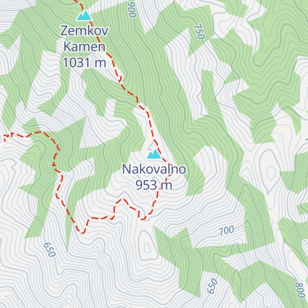 Map of Nakovalno