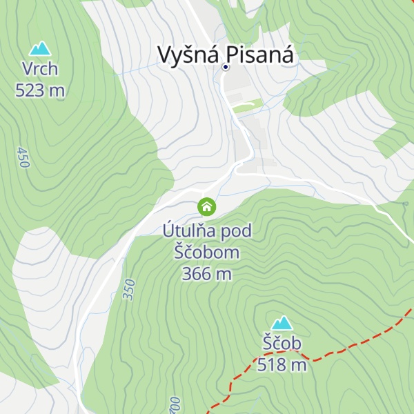 Map of Útulňa pod Ščobom