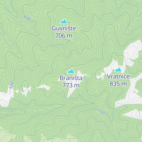 Map of Braništa