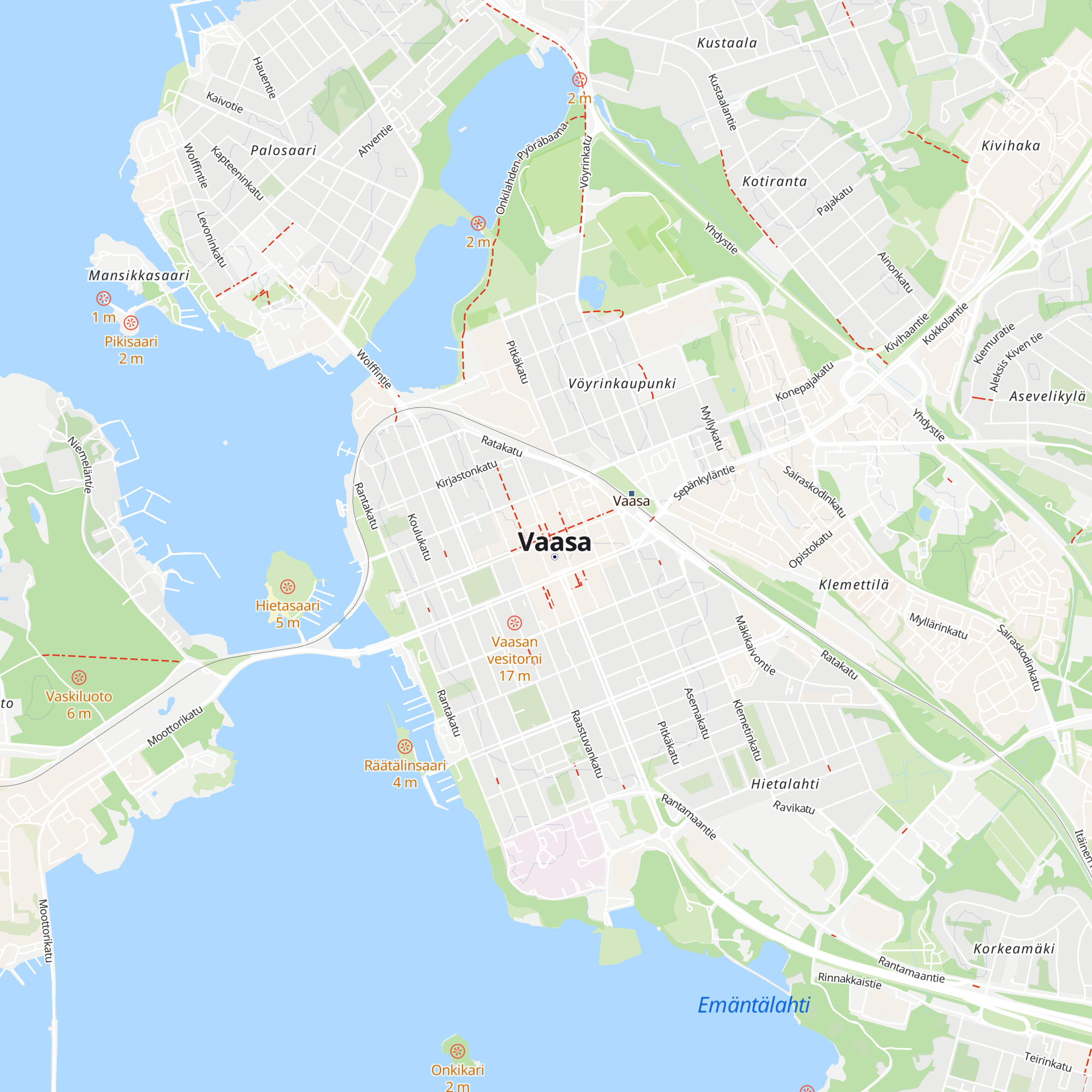 Visit Vaasa Kesäinfo map