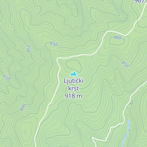 Map of Ljutićki krst