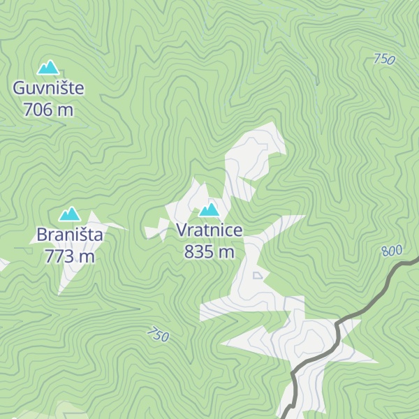 Map of Vratnice
