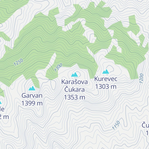 Map of Karašova Čukara