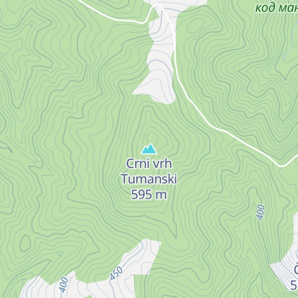 Map of Crni vrh Tumanski