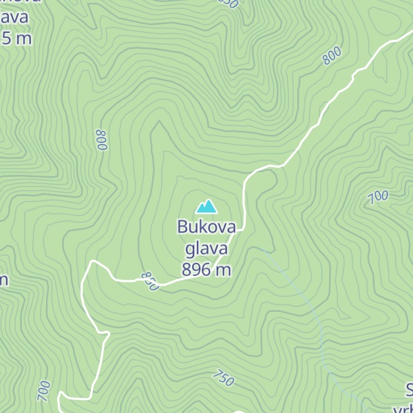 Map of Bukova glava