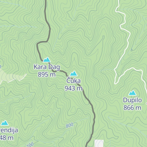 Map of Čuka