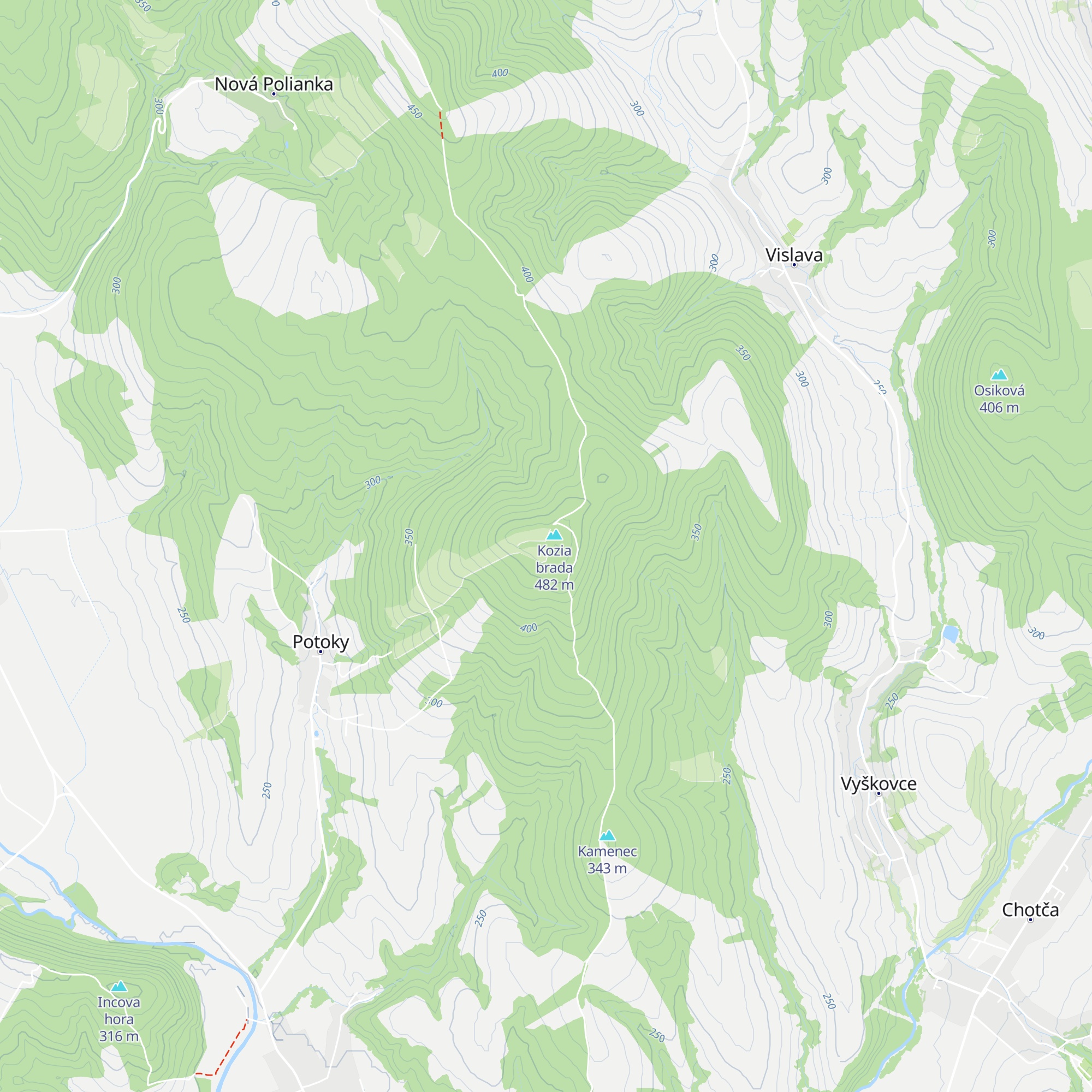 Chata na Kozej brade map