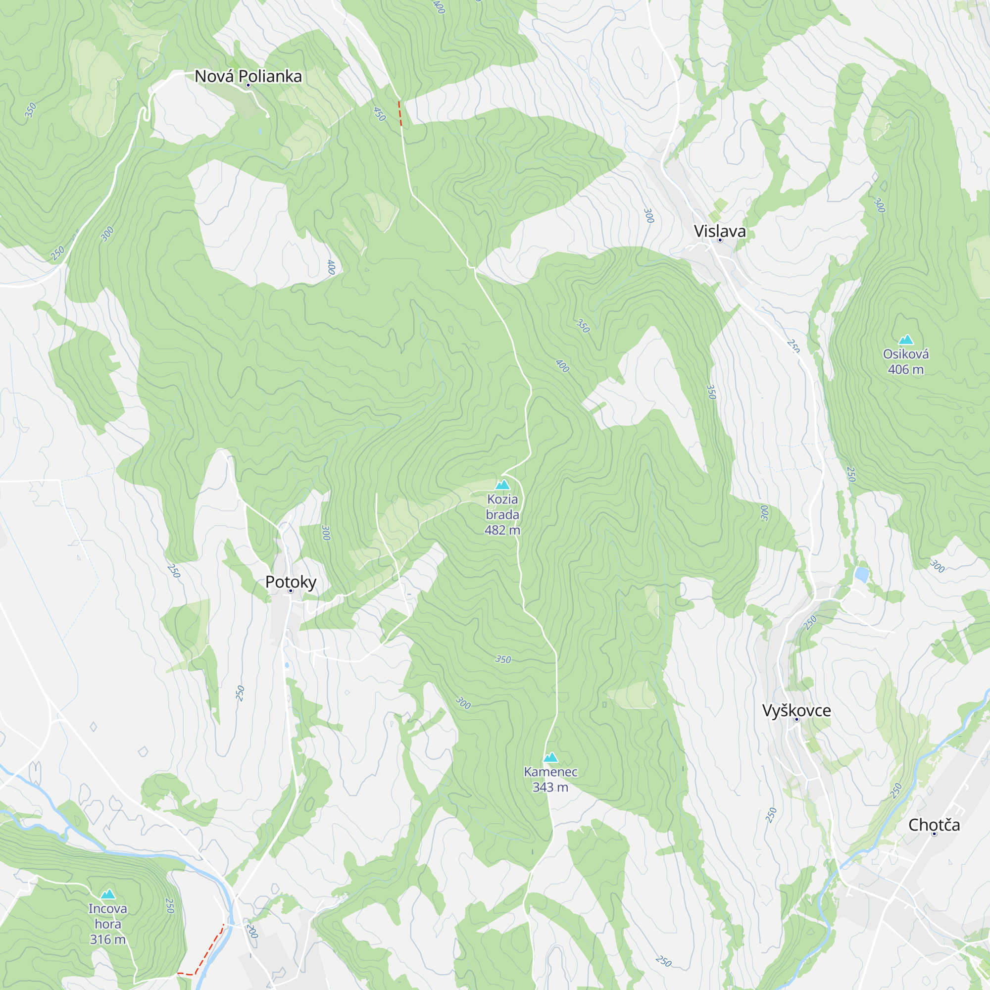 Chata na Kozej brade map