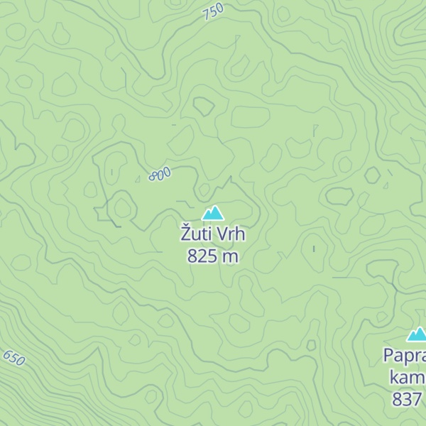 Map of Žuti Vrh