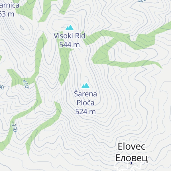 Map of Šarena Ploča