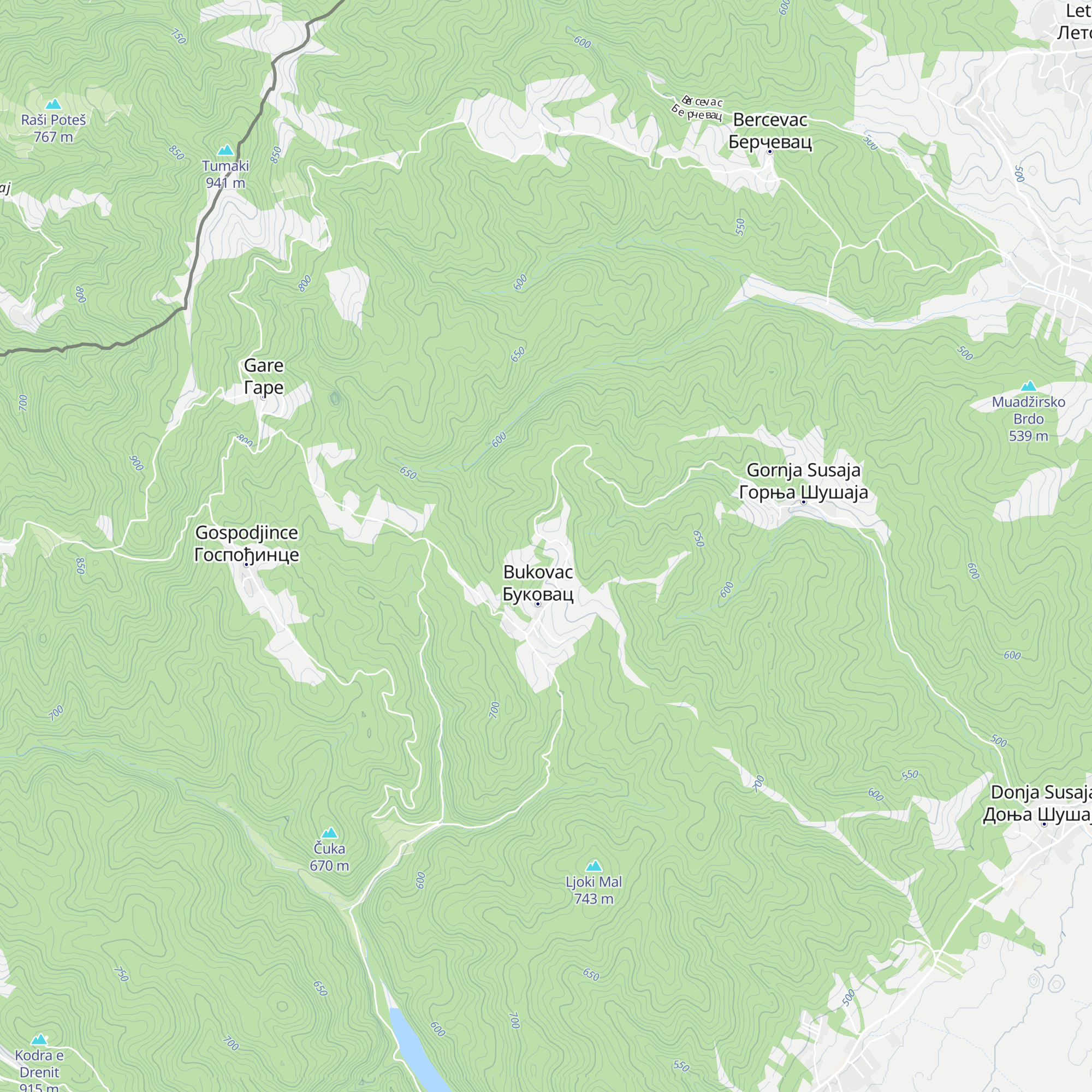 Vikend place of Mentor map