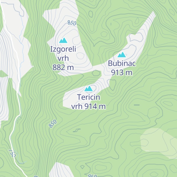 Map of Tericin vrh