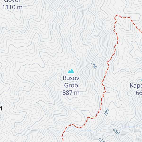Map of Rusov Grob