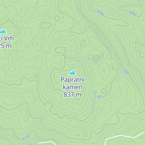 Map of Papratni kamen