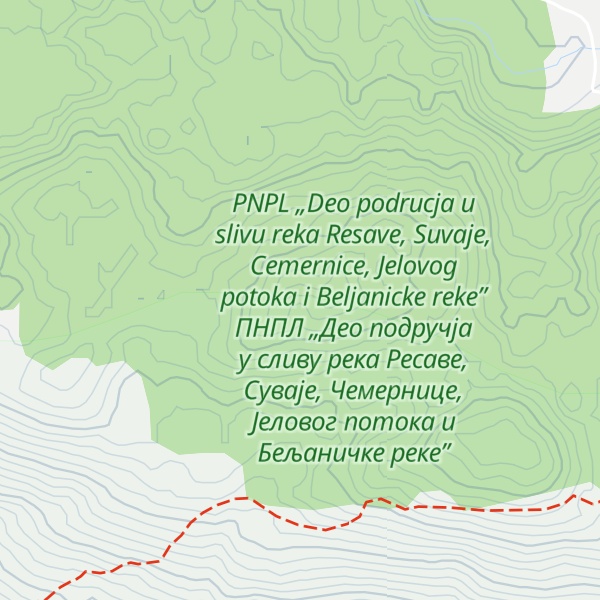 Map of Crvene stene