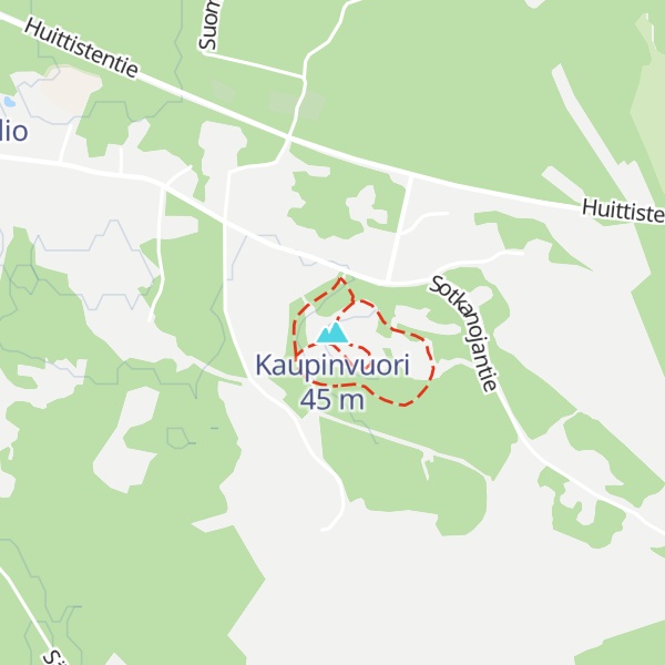 Map of Kaupinvuori