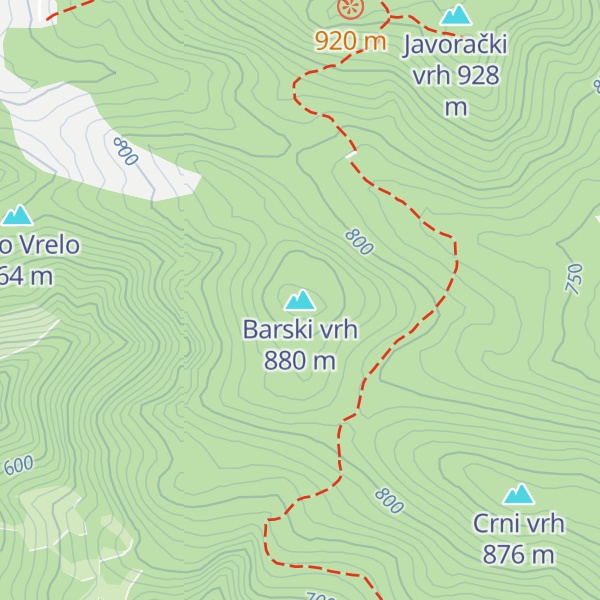 Map of Barski vrh
