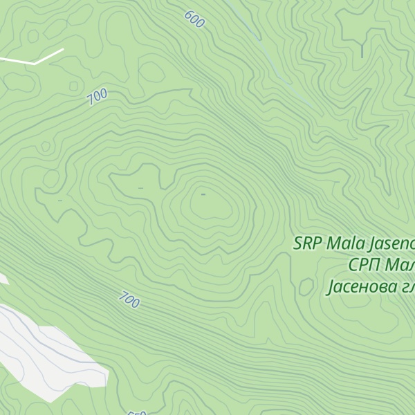 Map of Jasenova glava