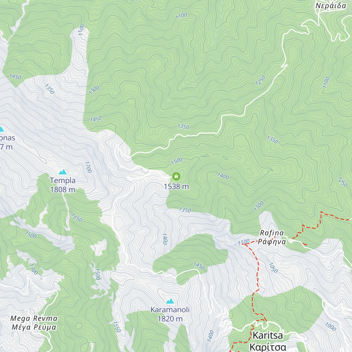 Oreivatiko Katafygio Agrafon map