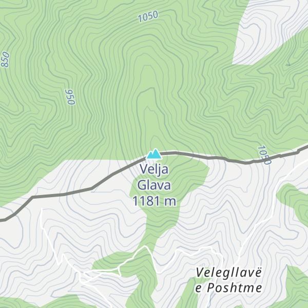 Map of Velja Glava