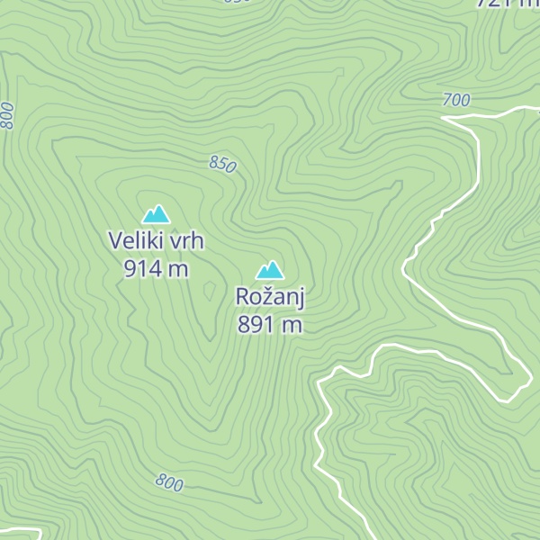 Map of Rožanj