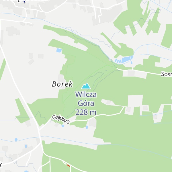 Map of Wilcza Góra