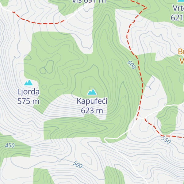 Map of Kapufeći