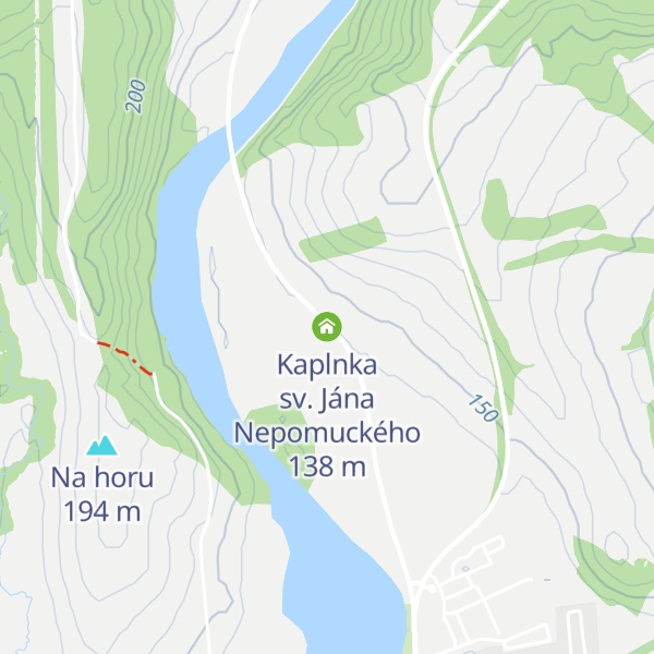 Map of Kaplnka sv. Jána Nepomuckého