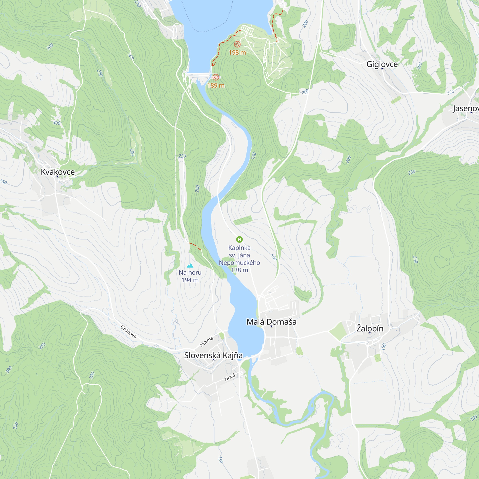 Kaplnka sv. Jána Nepomuckého map
