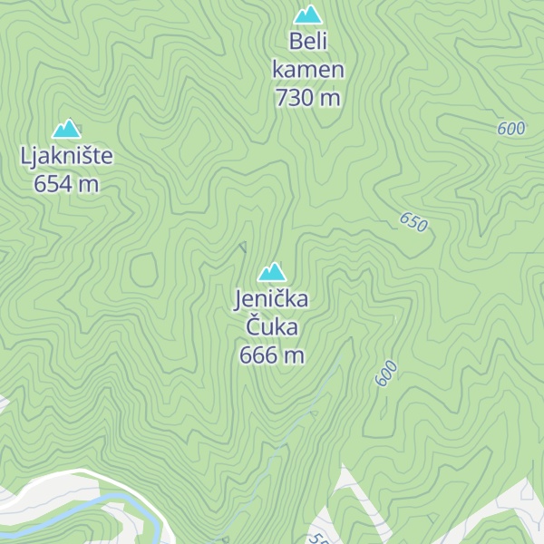 Map of Jenička Čuka
