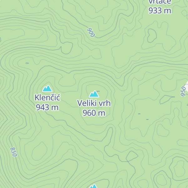 Map of Veliki vrh