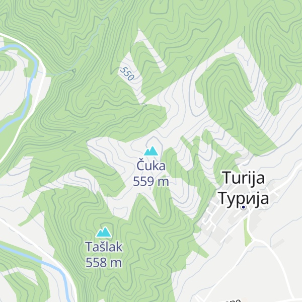 Map of Čuka