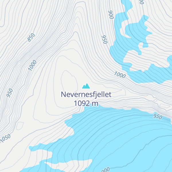 Map of Nevernesfjellet