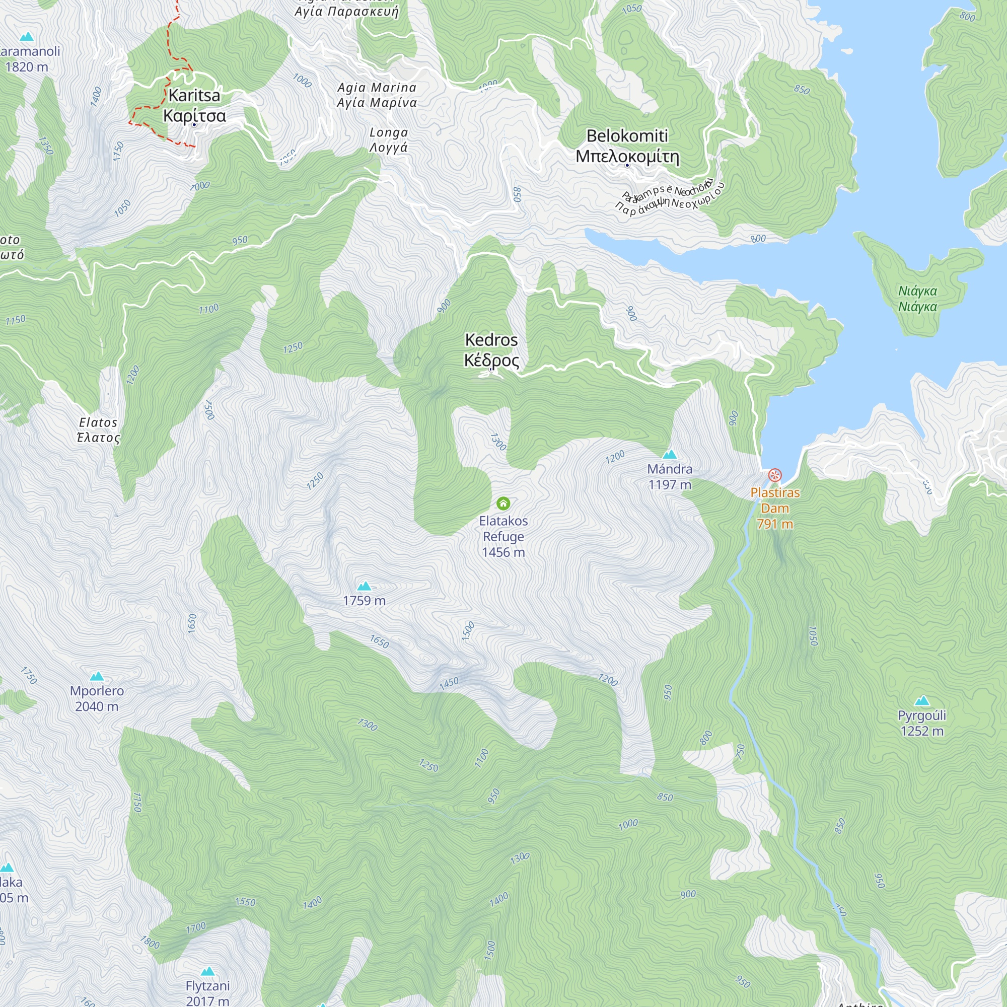 Elatakos Refuge map
