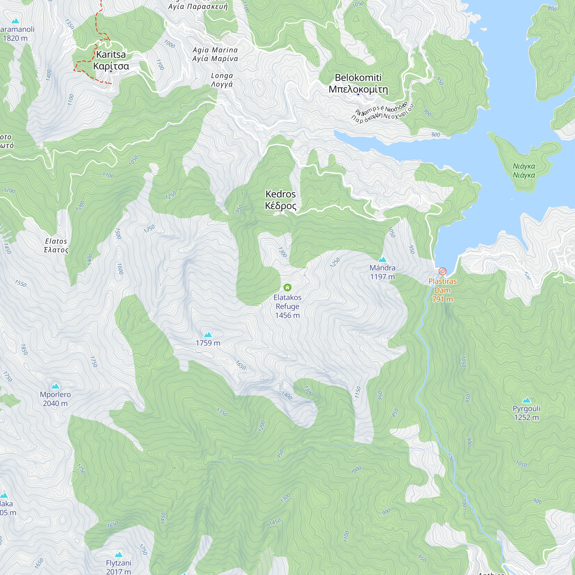 Elatakos Refuge map