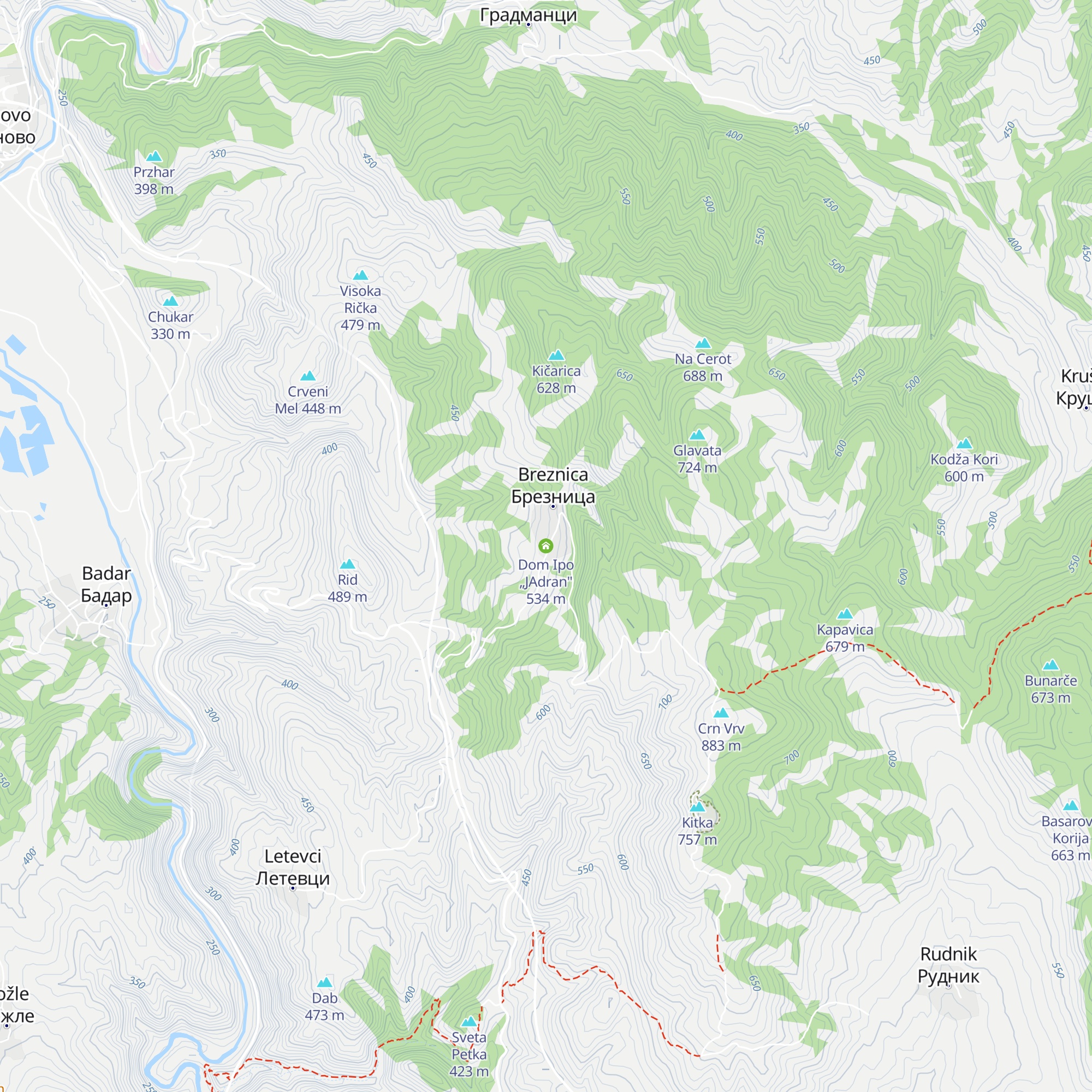 Dom Ipo „ЈAdran" map