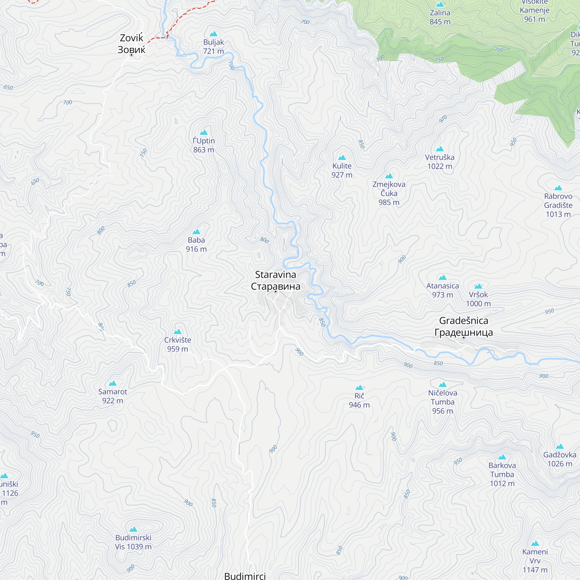 Staravina map