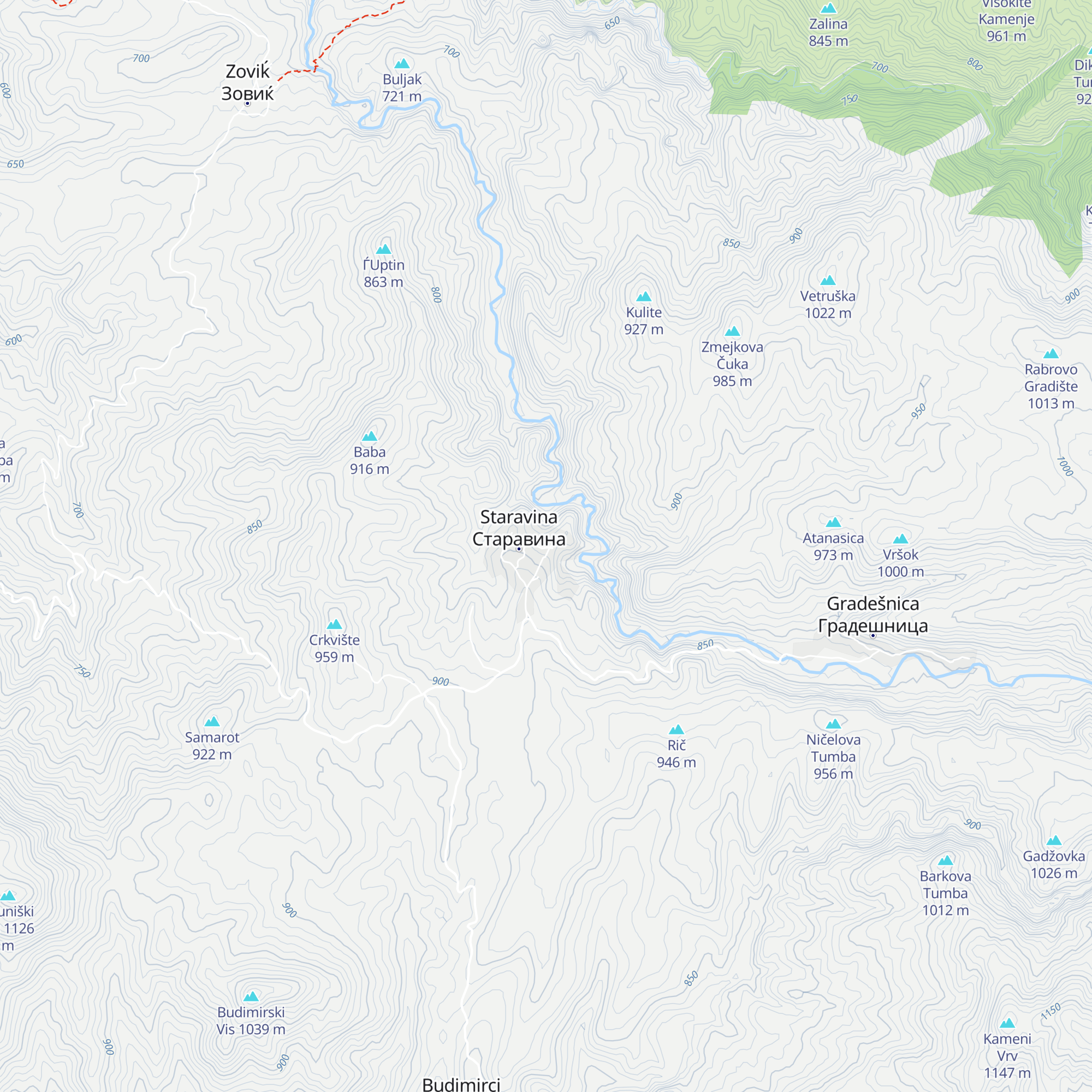 Staravina map