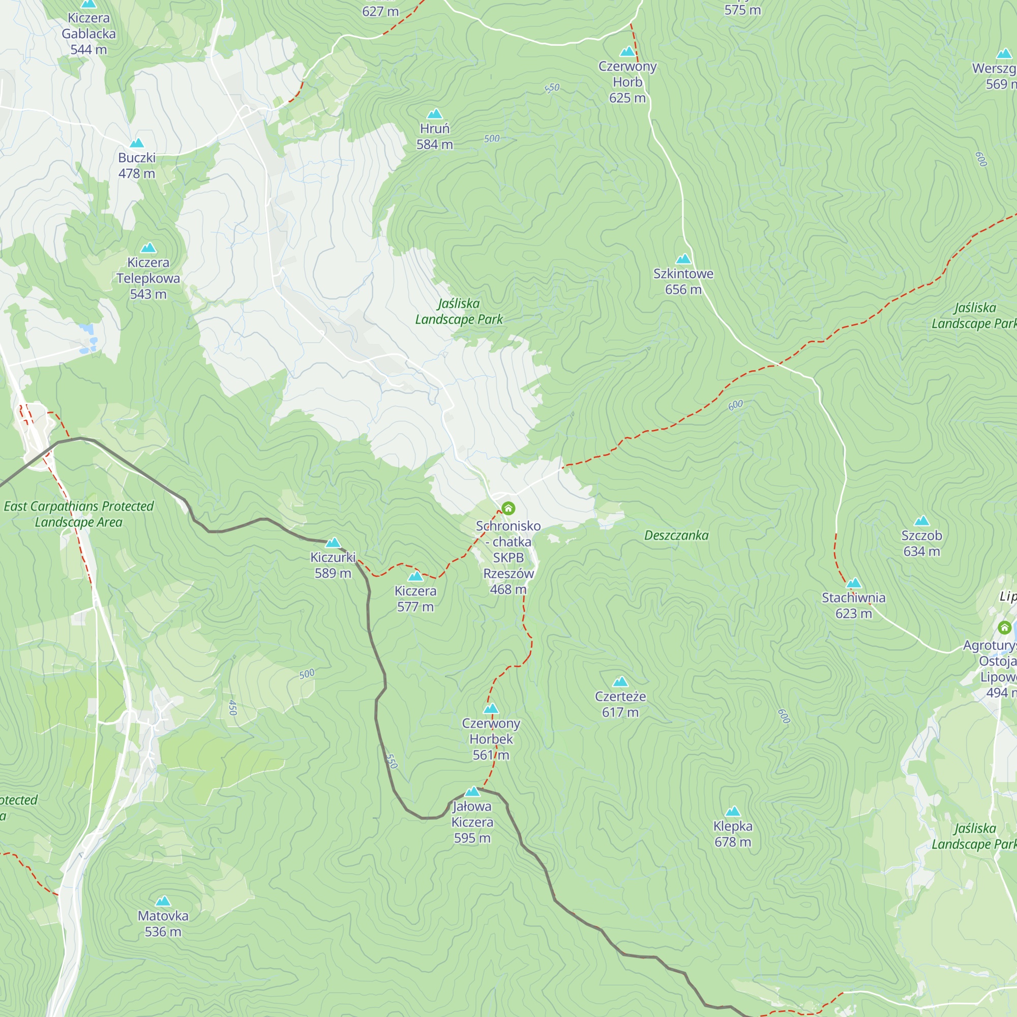 Schronisko - chatka SKPB Rzeszów map